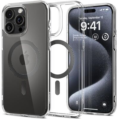 Spigen Cover Ultra Hybrid MagFit per iPhone 15 Pro Compatibile con MagSafe Spigen Cover Ultra Hybrid MagFit per iPhone 15 Pro Compatibile con MagSafe