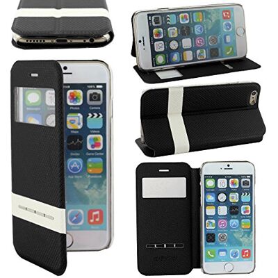 ebestStar Cover Compatibile con iPhone 6 6S Custodia Portafoglio Protezione Libro, Flip con Finestra View, Nero ebestStar Cover Compatibile con iPhone 6 6S Custodia Portafoglio Protezione Libro, Flip con Finestra View, Nero