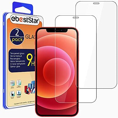 ebestStar Vetro Temperato x2 per iPhone 12, 12 Pro Apple, Pellicola Protezione Schermo, Antiurto ebestStar Vetro Temperato x2 per iPhone 12, 12 Pro Apple, Pellicola Protezione Schermo, Antiurto