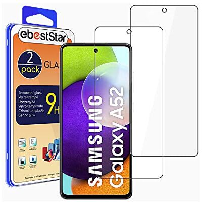 ebestStar Vetro Temperato x2 per Samsung Galaxy A52, A52S 5G, Pellicola Protezione Schermo, Antiurto ebestStar Vetro Temperato x2 per Samsung Galaxy A52, A52S 5G, Pellicola Protezione Schermo, Antiurto