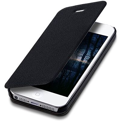 kwmobile Cover compatibile con Apple iPhone SE (1ª gen. 2016) / iPhone 5 / 5S Custodia a libro in simil pelle PU per smartphone Flip Case protettiva kwmobile Cover compatibile con Apple iPhone SE (1ª gen. 2016) / iPhone 5 / 5S Custodia a libro in simil pelle PU per smartphone Flip Case protettiva
