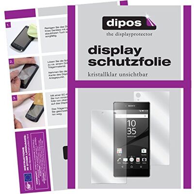 dipos 6x Pellicola Protettiva trasparente per Sony Xperia Z5 Premium 3x fronte + 3x retro, Si adatta perfettamente, ultra sottile, antigraffio, senza bolle, compatibile con cover dipos 6x Pellicola Protettiva trasparente per Sony Xperia Z5 Premium 3x fronte + 3x retro, Si adatta perfettamente, ultra sottile, antigraffio, senza bolle, compatibile con cover