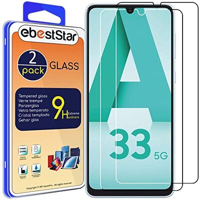 ebestStar Vetro Temperato x2 per Samsung Galaxy A33 5G SM-A336, Pellicola Protezione Schermo, Antiurto ebestStar Vetro Temperato x2 per Samsung Galaxy A33 5G SM-A336, Pellicola Protezione Schermo, Antiurto