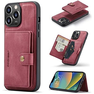 Generic HERCN PU Custodia in Pelle per iPhone 14 PRO Max 6.7";Porta Carte Rimovibile -Cavalletto -Cover per Cellulare Funzionale con Piccolo Portafoglio Magnetico Unico. (Rosso) Generic HERCN PU Custodia in Pelle per iPhone 14 PRO Max 6.7";Porta Carte Rimovibile -Cavalletto -Cover per Cellulare Funzionale con Piccolo Portafoglio Magnetico Unico. (Rosso)