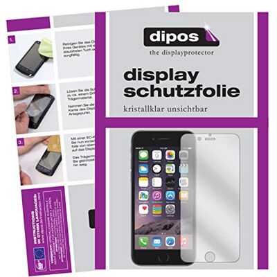 dipos 6x Pellicola Protettiva trasparente per Apple iPhone 6S Si adatta perfettamente, ultra sottile, antigraffio, senza bolle, compatibile con cover, anti impronte, autoadesiva dipos 6x Pellicola Protettiva trasparente per Apple iPhone 6S Si adatta perfettamente, ultra sottile, antigraffio, senza bolle, compatibile con cover, anti impronte, autoadesiva