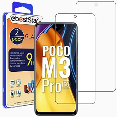ebestStar Vetro Temperato x2 per Xiaomi Poco M3 Pro 5G, Redmi Note 10 5G, Pellicola Protezione Schermo, Antiurto ebestStar Vetro Temperato x2 per Xiaomi Poco M3 Pro 5G, Redmi Note 10 5G, Pellicola Protezione Schermo, Antiurto