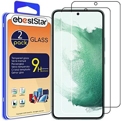 ebestStar Vetro Temperato x2 per Samsung Galaxy S22 5G, Pellicola Protezione Schermo, Antiurto ebestStar Vetro Temperato x2 per Samsung Galaxy S22 5G, Pellicola Protezione Schermo, Antiurto