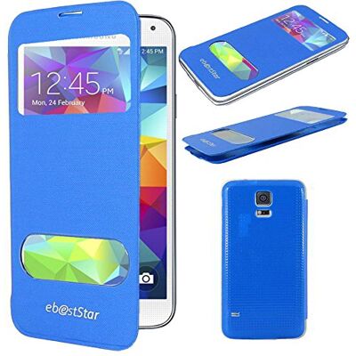 ebestStar Cover Compatibile con Samsung S5 G900F, Galaxy S5 New G903F Neo Custodia Portafoglio Protezione Libro, Flip con Finestra View, Blu ebestStar Cover Compatibile con Samsung S5 G900F, Galaxy S5 New G903F Neo Custodia Portafoglio Protezione Libro, Flip con Finestra View, Blu