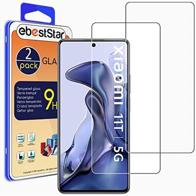 ebestStar Vetro Temperato x2 per Xiaomi 11T, 11T Pro, Pellicola Protezione Schermo, Antiurto ebestStar Vetro Temperato x2 per Xiaomi 11T, 11T Pro, Pellicola Protezione Schermo, Antiurto