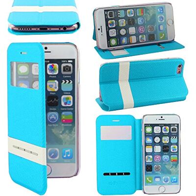 ebestStar Cover Compatibile con iPhone 6 Plus 6S Plus Custodia Portafoglio Protezione Libro, Flip con Finestra View, Blu ebestStar Cover Compatibile con iPhone 6 Plus 6S Plus Custodia Portafoglio Protezione Libro, Flip con Finestra View, Blu