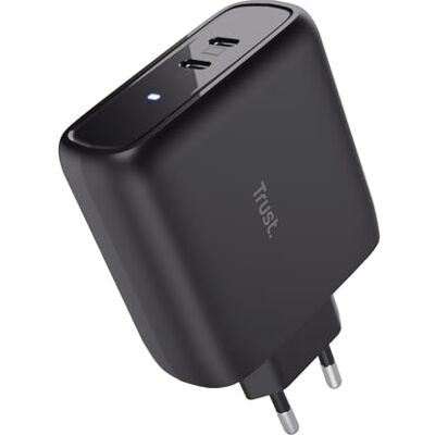 Trust Maxo Caricatore USB C 65W, Alimentatore USB C x2, Nero Trust Maxo Caricatore USB C 65W, Alimentatore USB C x2, Nero