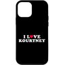 I Love Kourtney Shirt For Girlfriend Boyfriend Custodia per iPhone 12 mini Amo Kourtney Corrispondente Fidanzato Fidanzato Nome Kourtney