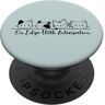 Cute Animal Tops Gattini sul bordo con anticipazione PopSockets PopGrip Intercambiabile