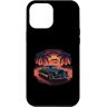 Classic Retro Car Tees Custodia per iPhone 12 Pro Max Auto retrò classica parcheggiata da un molo costiero