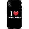 I Love Binge Days Tees Custodia per iPhone X/XS Adoro i Binge Days