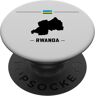 MASH MOSH bandiera ruandese, con, mappa, e, nome, di, paese, ruanda PopSockets PopGrip Intercambiabile