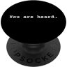 You are heard. JM Sei ascoltato. Minimalistico Semplice PopSockets PopGrip Intercambiabile