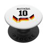 Matthäus #10 Germany Football Fans Matthäus #10 Tifosi di calcio della Germania PopSockets PopGrip Intercambiabile