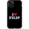 Filip Name Gifts & Shirts Custodia per iPhone 11 Pro Filip Nome Regalo I Heart Filip I Love Filip