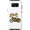 ABBIGLIAMENTO MOTO GUIDA O MUORI Custodia per Galaxy S8 CARINO RIDE OR DIE Motocicletta con testo marrone e nero