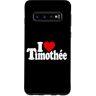 I LOVE TIMOTHEE HEART NAME TEES Custodia per Galaxy S10 I LOVE HEART TIMOTHEE TIM TIMOTHY NOME SU UN TEE