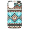 Tribes and Trends Custodia per iPhone 14 Pro Sud-ovest Nativo Americano Blu Marrone Azteco Boho Western