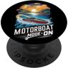 Sunset Voyagers Modalità motoscafo attivata: tramonto esotico e avventura acquatica PopSockets PopGrip Intercambiabile