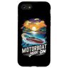 Sunset Voyagers Custodia per iPhone SE (2020) / 7 / 8 Modalità motoscafo attivata: tramonto esotico e avventura acquatica