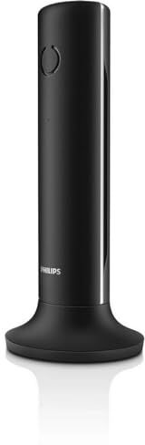 Philips DECT M4501B/34 Telefono Fisso Cordless, Display LCD da 1,6'', Retroilluminazione, Vivavoce Integrato, Suono HQ, Sottile e compatto Nero (Compatibile: ES, IT, FR)