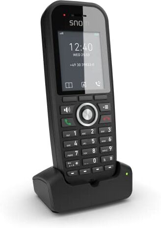 SNOM M30 Telefono Cordless DECT IP per cordless casa e Ufficio, Ampio Display a Colori, Audio Cristallino, Funzioni Avanzate, Batteria Potente, Compatibile con Centralino VoIP