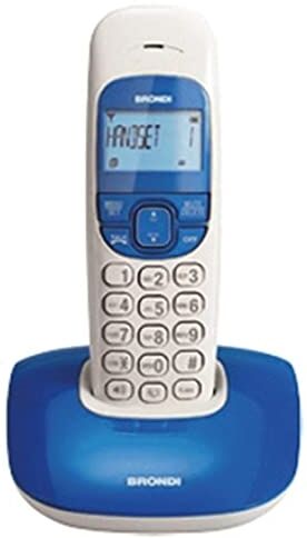 Brondi Nice Telefono Cordless, Bianco/Blu