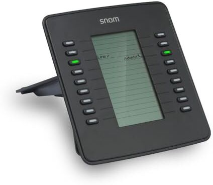 SNOM D7 USB Espansione Cellulari modulo Per D7xx (ad alta risoluzione, Black &, display bianco con retroilluminazione, Daisy Chain fino a 3 moduli); Nero; 00004011