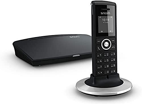 SNOM M325 IP-DECT Telefono Cordless VoIP, Base Station M300 e M25 Handset pacchetto, fino a 20 portatili, fino a 5 chiamate contemporanee, 75 ore in standby e 7 ore di conversazione; Nero; 00003955