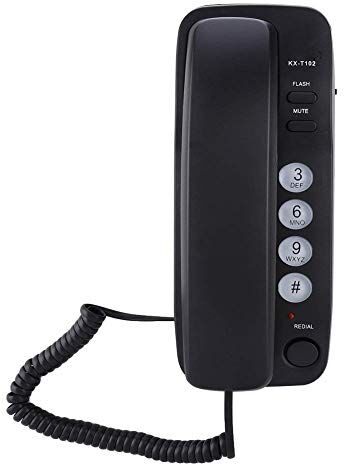 Heayzoki Telefono con Filo, Telefono Fisso con Montaggio a Parete, Telefono Fisso Senza ID Chiamante, Telefoni fissi Classici, Telefono Desktop di casa, per Famiglie di Hotel