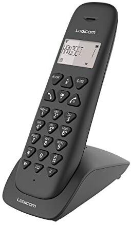 LOGICOM Telefono senza fili fisso telefono senza fili con segreteria telefonica telefoni analogici e DECT Solo  VEGA 155T Wireless fisso con segreteria Nero