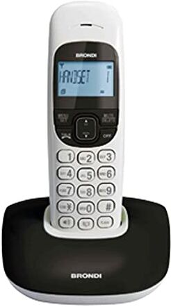 Brondi Nice Telefono Cordless, Nero/Bianco