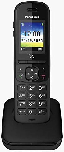 Panasonic KX-TGH710 Telefono Cordless Singolo, Display a Colori, Vivavoce, Pulsante Regola Volume, Resistente agli Urti, Modalità Non Disturbare, Eco Mode Plus, Design Minimal Elegante, Nero