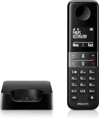 Philips D4701B Telefono DECT Identificatore di Chiamata Nero