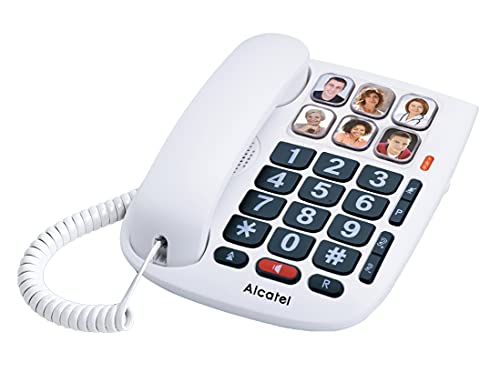 Alcatel Max 10 Telefono cablato per anziani, colore: bianco