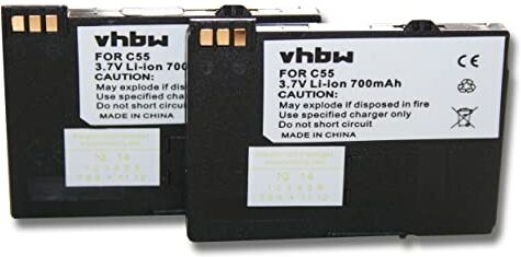 vhbw 2x  batteria 700mAh per cellulare, telefonia fissa, telefono Siemens Gigaset sostituisce BA-510, V30145-K1310-X250, S30852-D1752-X1.