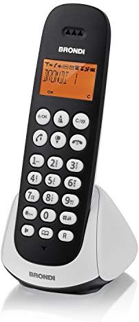 Brondi Adara Telefono Cordless, Nero/Bianco