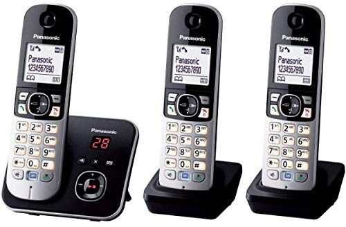 Panasonic KX-TG6823 Telefoni cordless con segreteria telefonica e schermo [Versione Francese]