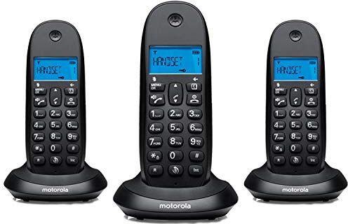 Motorola Telefono inalambrico dect c1003 trio negro #4517