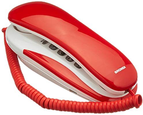 Brondi Kenoby Telefono Fisso, Rosso/Bianco