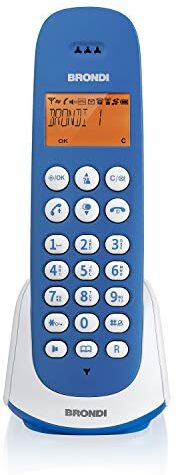 Brondi Adara Telefono Cordless, Azzurro/Bianco