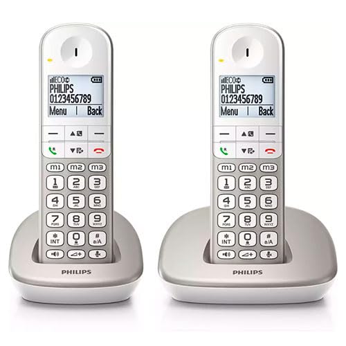 Philips TELÉFONO INALÁMBRICO / PACK DUO/PLATA