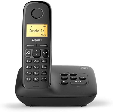 Siemens A270A Telefono Cordless, con Segreteria Telefonica, Nero [Versione Italiana]