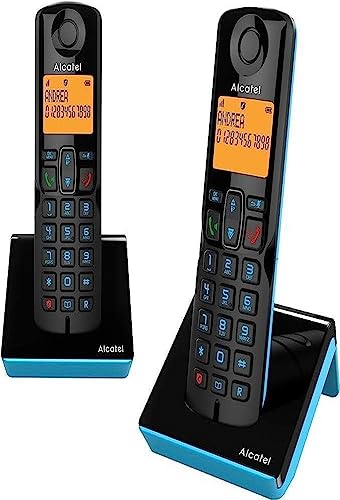 Alcatel S280 Duo Nero e Blu, telefono senza fili con un portatile aggiuntivo Plus Blocco chiamate evoluto