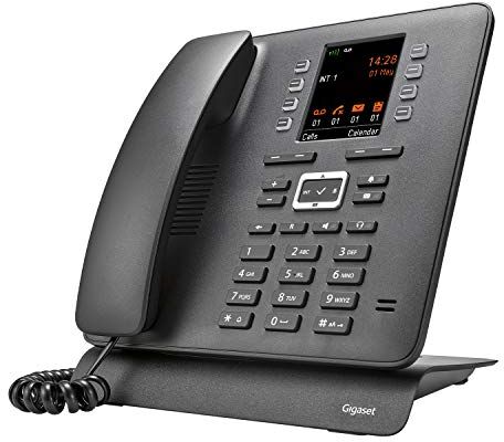 Siemens T480HX Telefono senza fili, Con attacco per cuffie, Compatibile con Fritzbox, VOIP, Funzione vivavoce, Display a colori e tasti grandi, Nero [Versione tedesca]