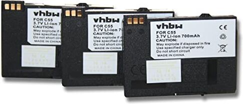 vhbw 3x  batteria 700mAh per cellulare, telefonia fissa, telefono Siemens Gigaset sostituisce BA-510, V30145-K1310-X250, S30852-D1752-X1.